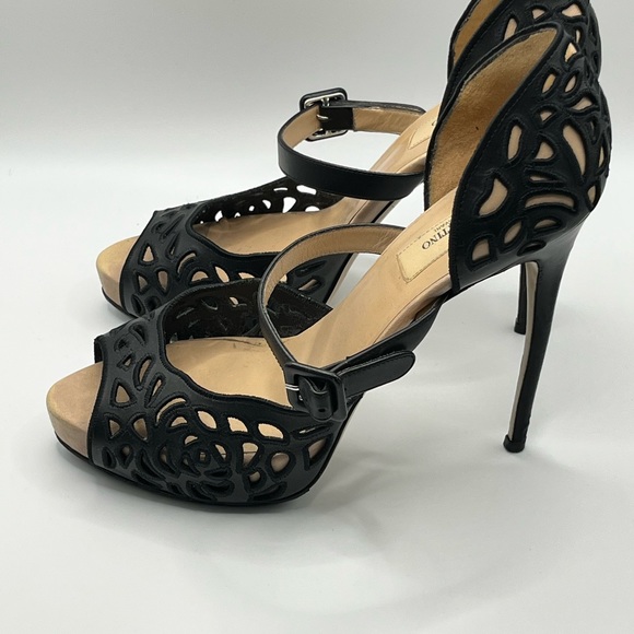 Valentino Mary Jane D’orsay Peep Toe Pumps - Picture 4 of 10